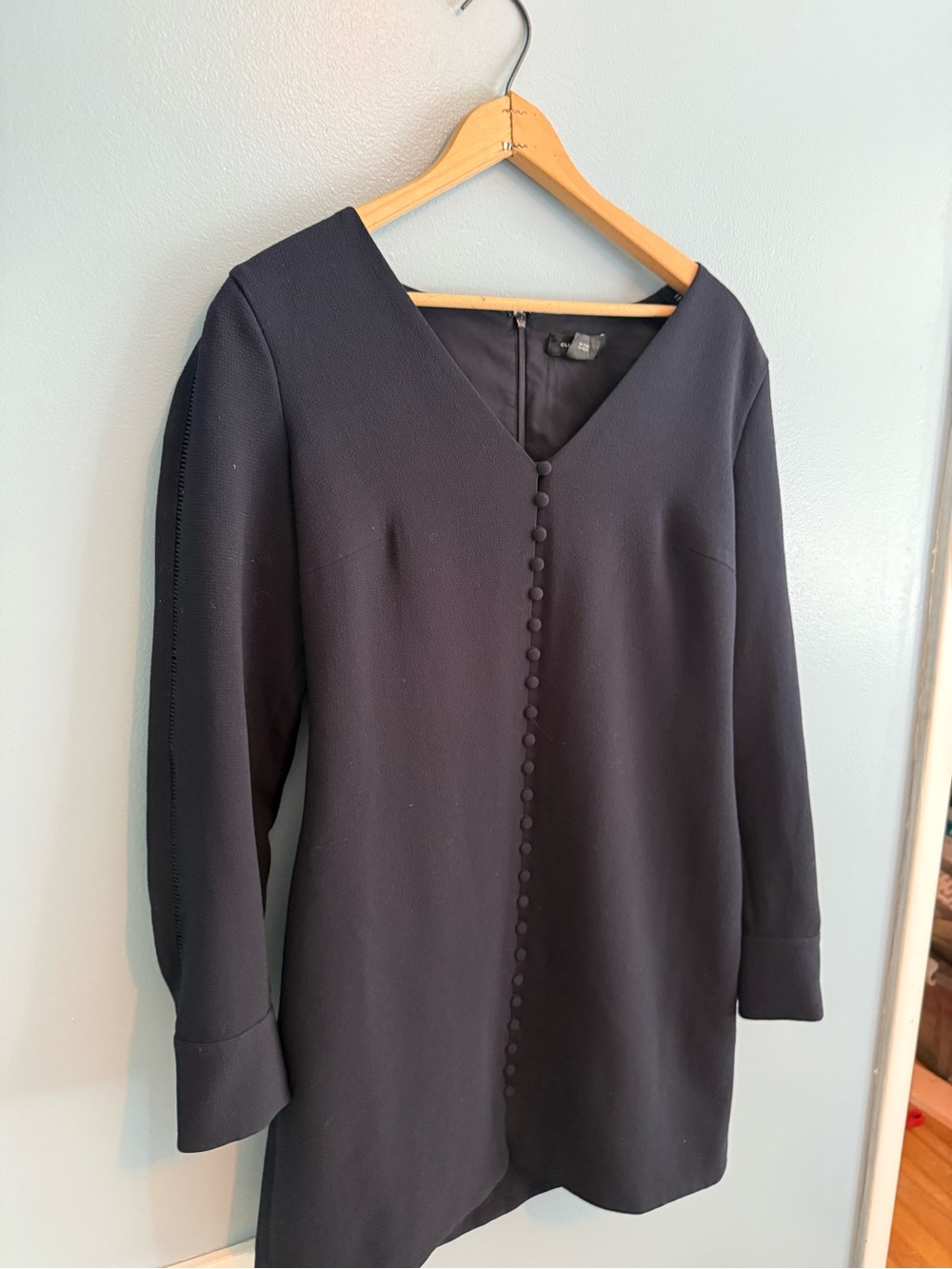 Club Monaco Mymer navy blue Long-Sleeve Mini Dress